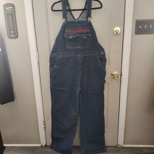 Dickies Men's Blue Denim Overalls Large
